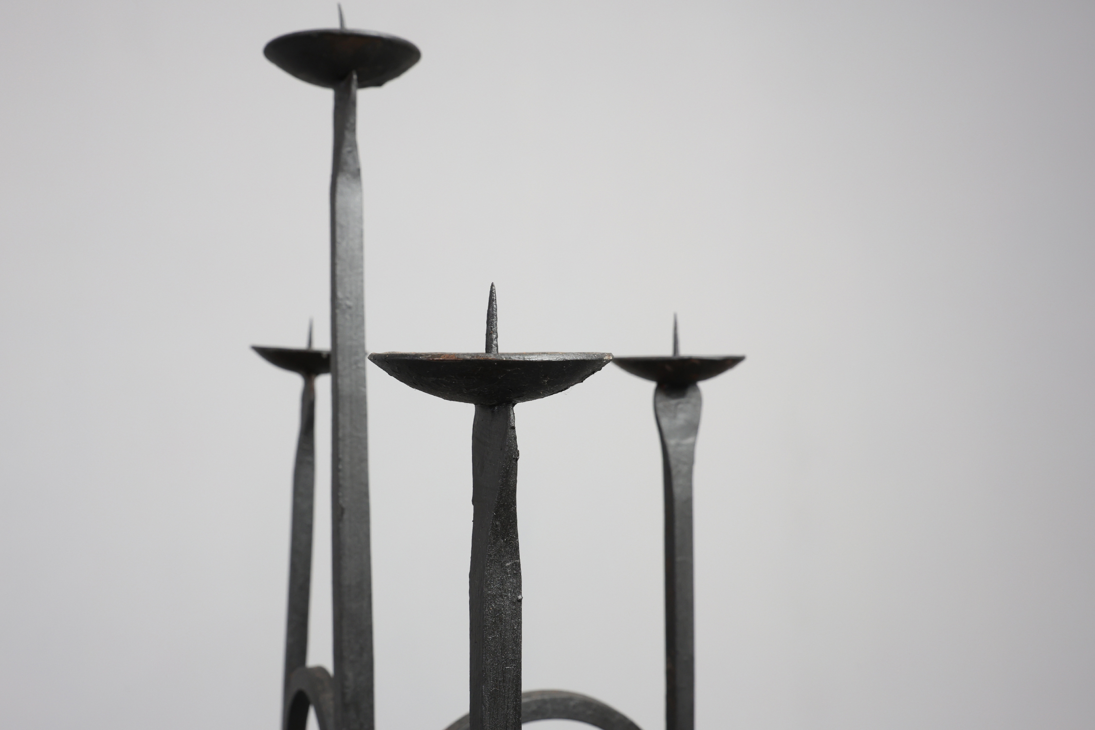 Neo‑Gothic Wrought‑Iron Candelabrum, France 19th Century thumbnail